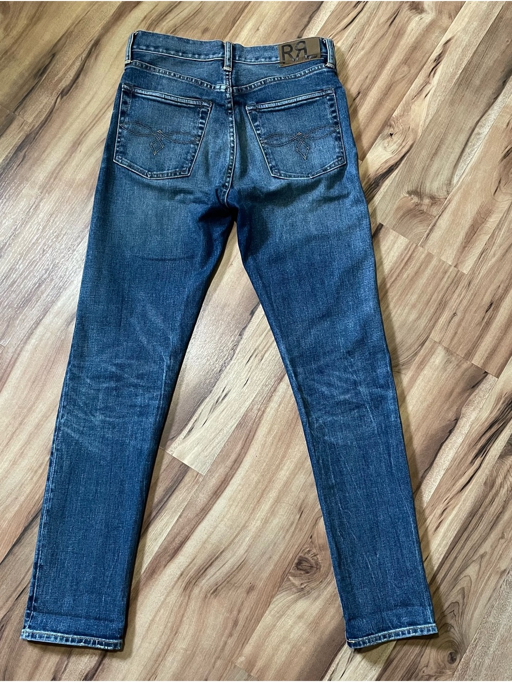 RRL Ralph Lauren Button Fly Straight Leg Jeans Women's Size 26 Blue Denim